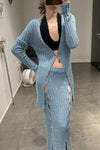 BASERANGE Loulou Cardigan KLOUC-CO-AU23 Blue Mix